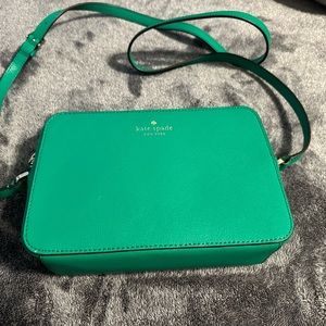 Green Kate Spade Crossbody bag with zipper